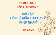 Bài tập liên hệ giữa thứ tự và phép nhân: Bài tập 5, 6, 7, 8 trang 39, 40 SGK Toán 8 tập 2 bài 2